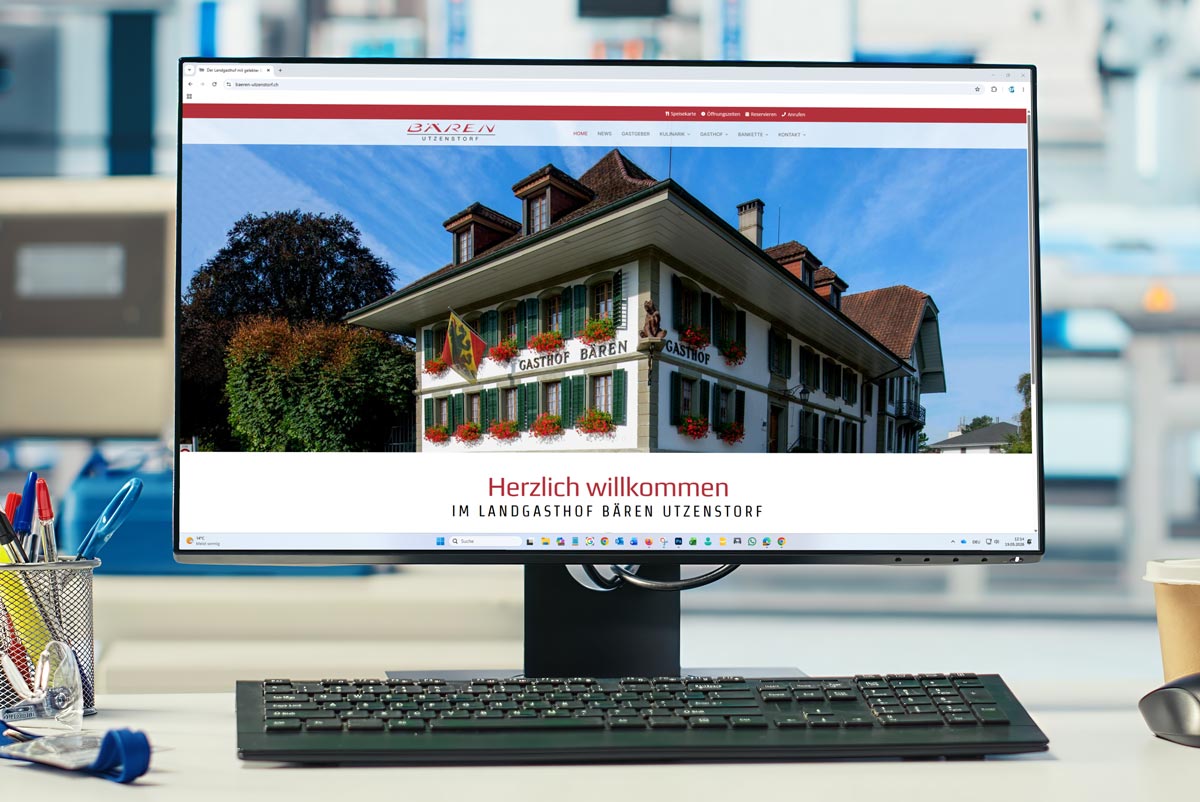Webseite Landgasthof Bären in Utzenstorf