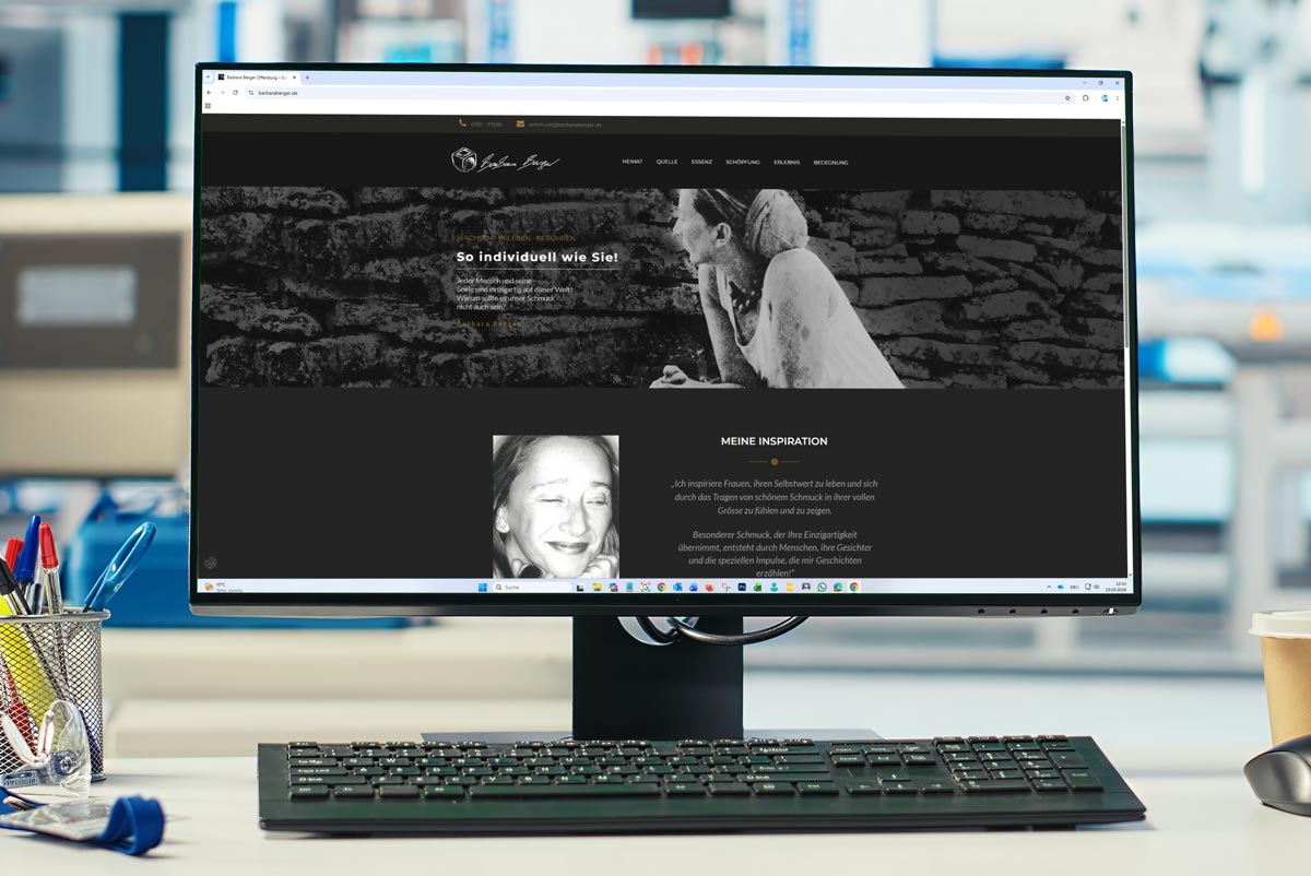 Webseite Barbara Berger Schmuckdesign in Offenburg