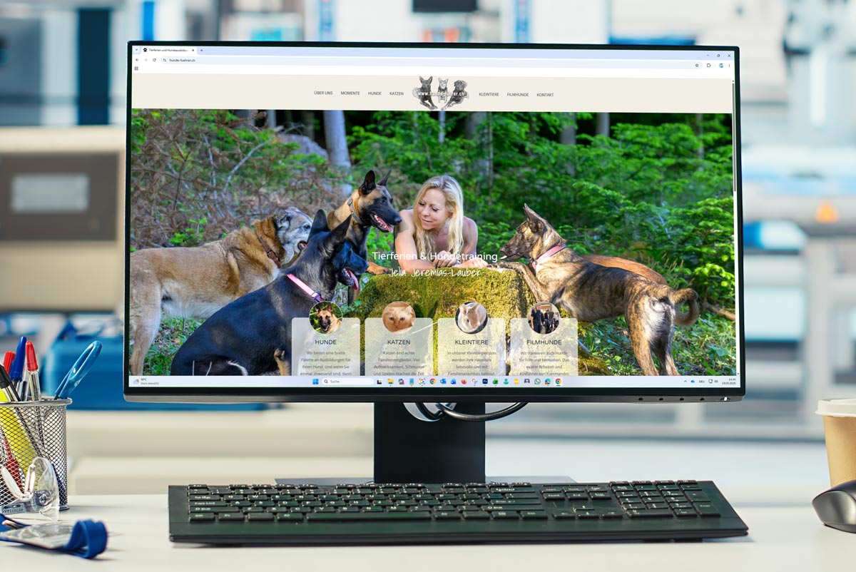 Webseite Tierferien & Hundetraining Jelia Jeremias - in Schlosswil bei Worb
