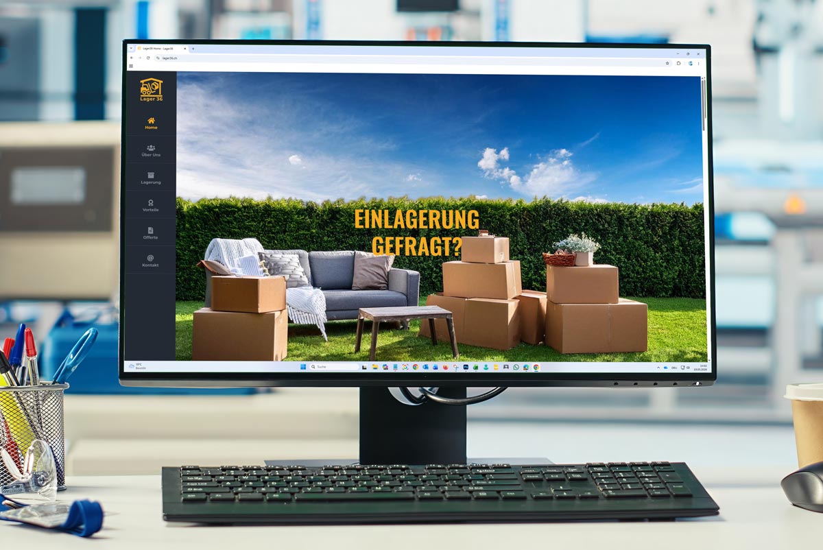 Webseite Lager 36 für sichere Einlagerungen in Uetendorf