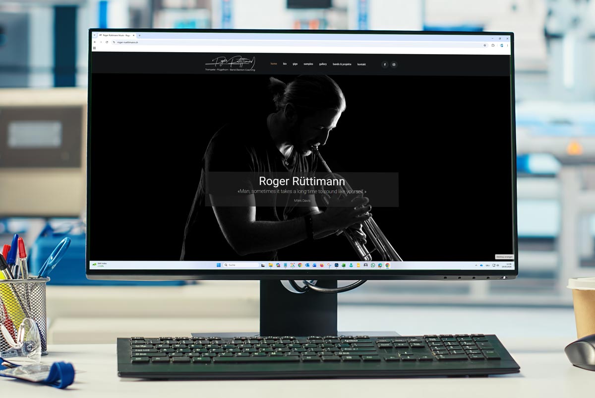 Webseite Musiker Roger Rüttimann