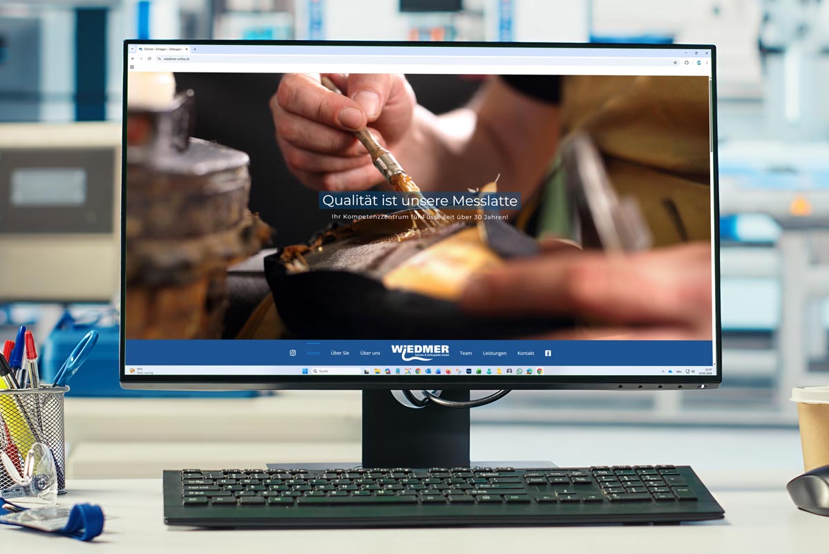 Webseite Wiedmer Orthopädie GmbH in Oey-Diemtigen